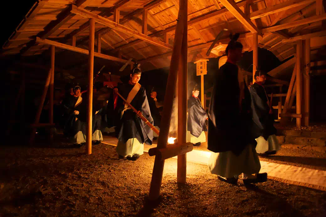 平成26年12月に斎行された式年遷宮遷御の儀